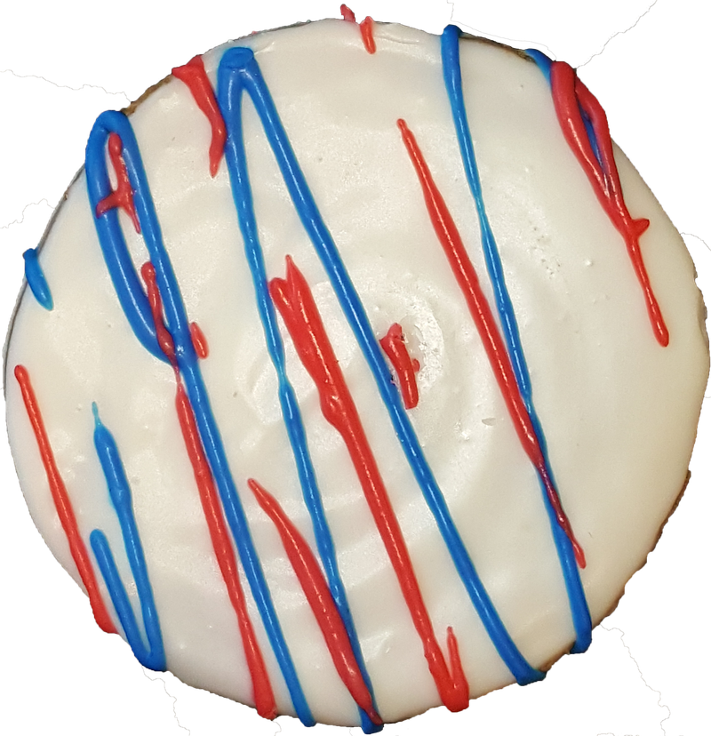 Red, White & Blue Drizzled Cookie