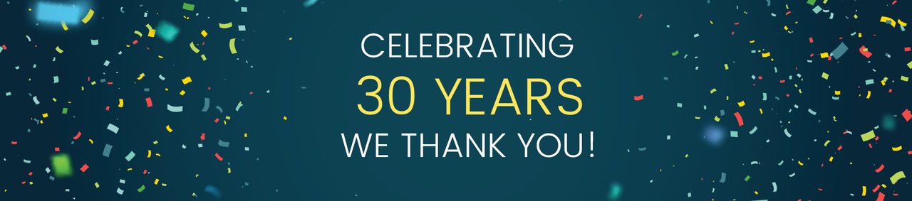 Celebrating 30 years - we thank you!